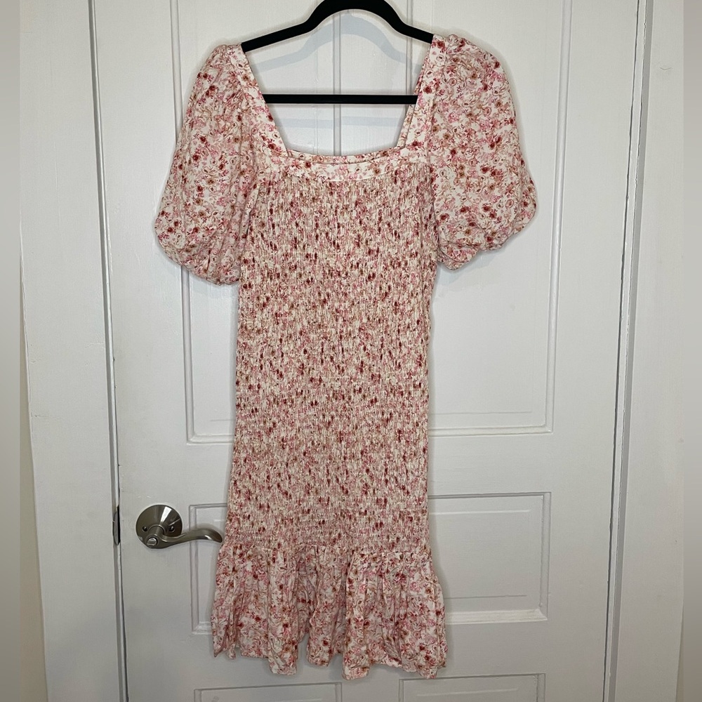 NWT Anthropologie Another Love Smocked Floral Mini Dress Spring Summer